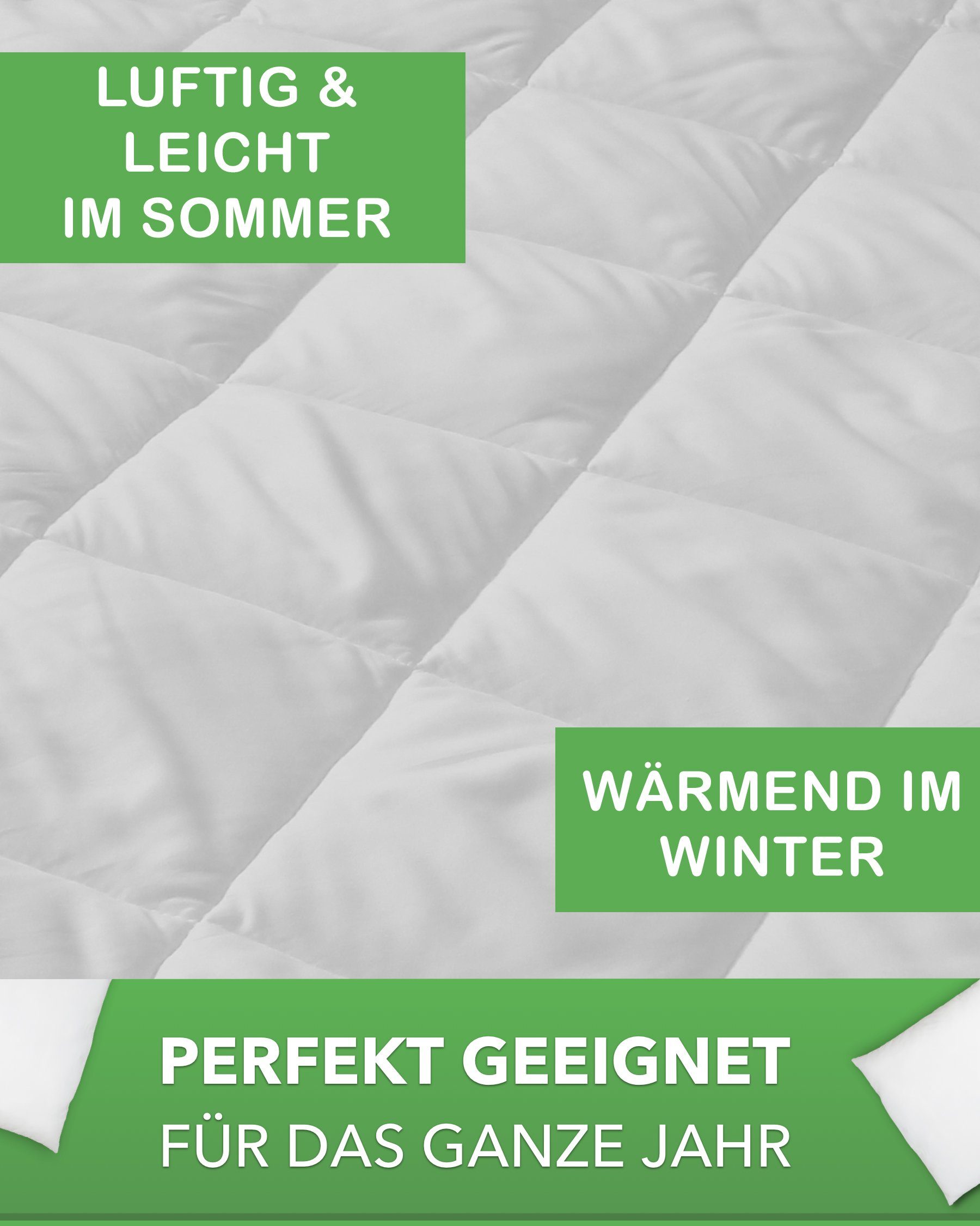 4-Jahreszeitenbett, 4-Jahreszeiten Bettdecke Comfort 135x200 cm Vierjahreszeitendecke, DILUMA, Füllung: 100% Kunstfaser, Bezug: 100% Polyester Mikrofaser, 4-Jahreszeitenbett, Atmungsaktiv, Klimaregulierend, Allergikergeeignet