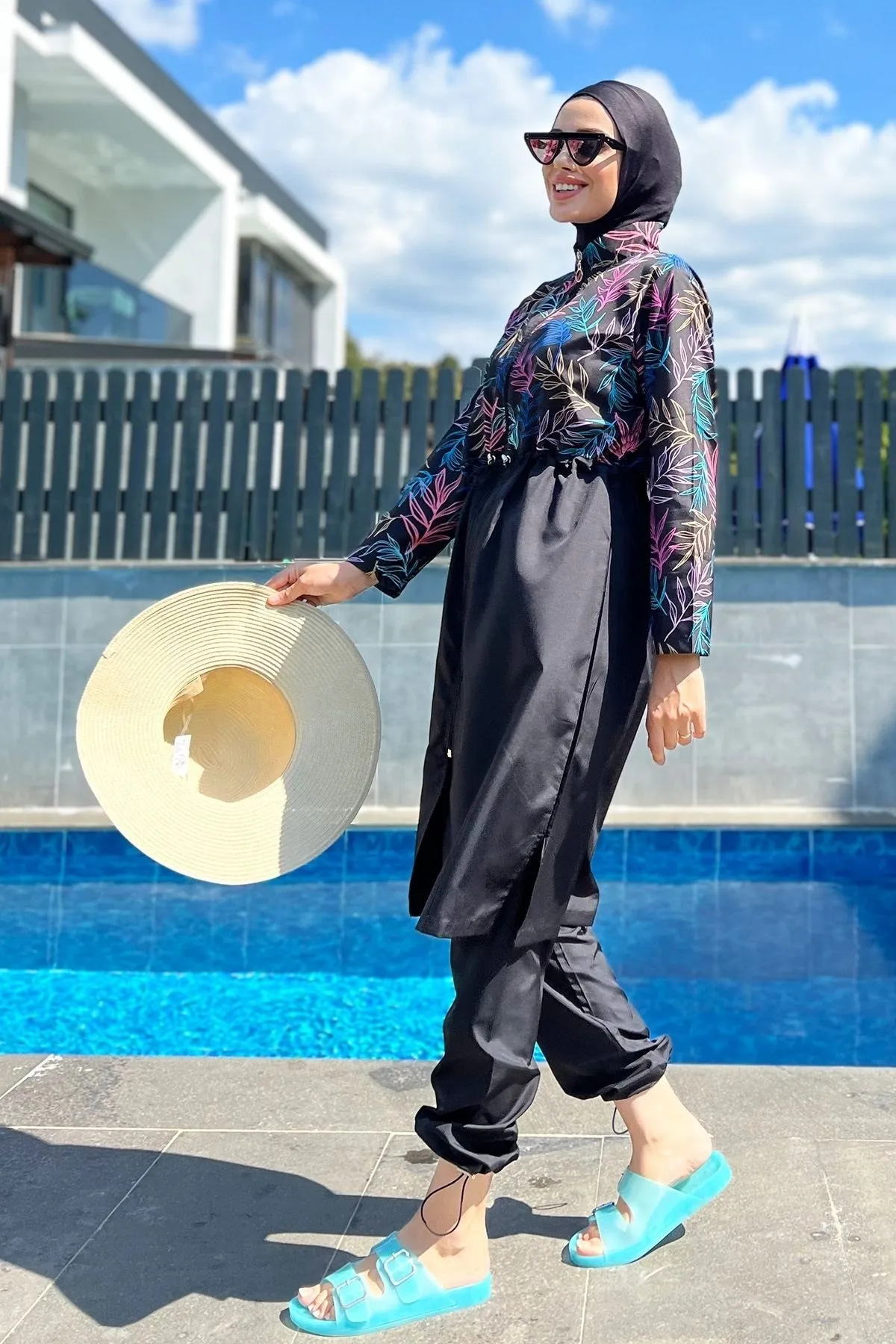 Remsa Mayo  Vollständig bedeckter Hijab-Badeanzug mit Fallschirm R038 Beren