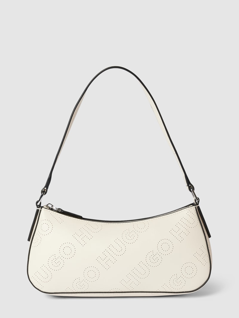 Hobo Bag mit Logo-Muster in offwhite