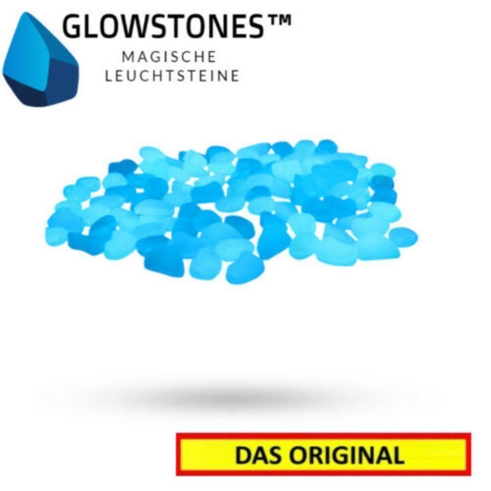 MAVURA Dekosteine GlowStones Magische Leuchtsteine Leuchtkiesel Fluoreszierende Steine Garten Aquarium Kieselsteine leuchtend Glow in the Dark [100 Stück]