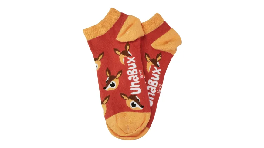 Unabux Unisex Sneaker Socken Reh orange