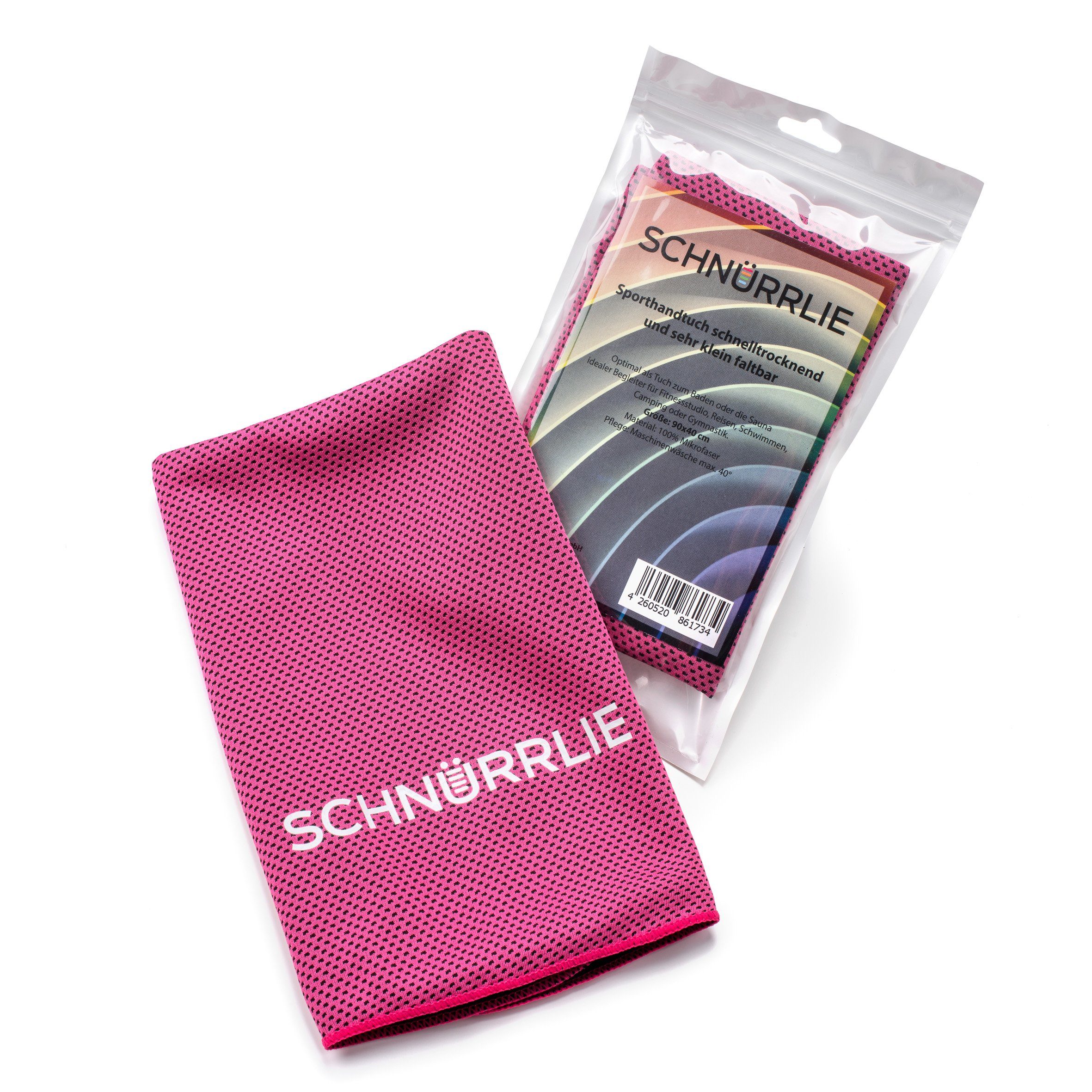 SCHNÜRRLIE Sporthandtuch Mikrofaser Kühltuch 40 x 90 cm, Sporthandtuch, dünn kühlend und atmungsaktiv