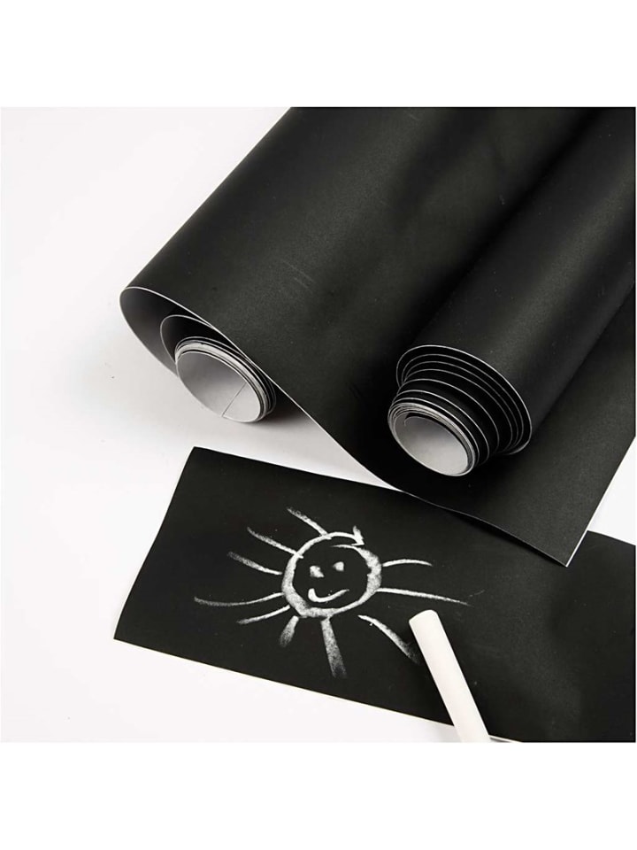 MeinVIPShop Tafelfolie Beschriftbare Klebefolie 4er Set in Schwarz  günstig kaufen onesize