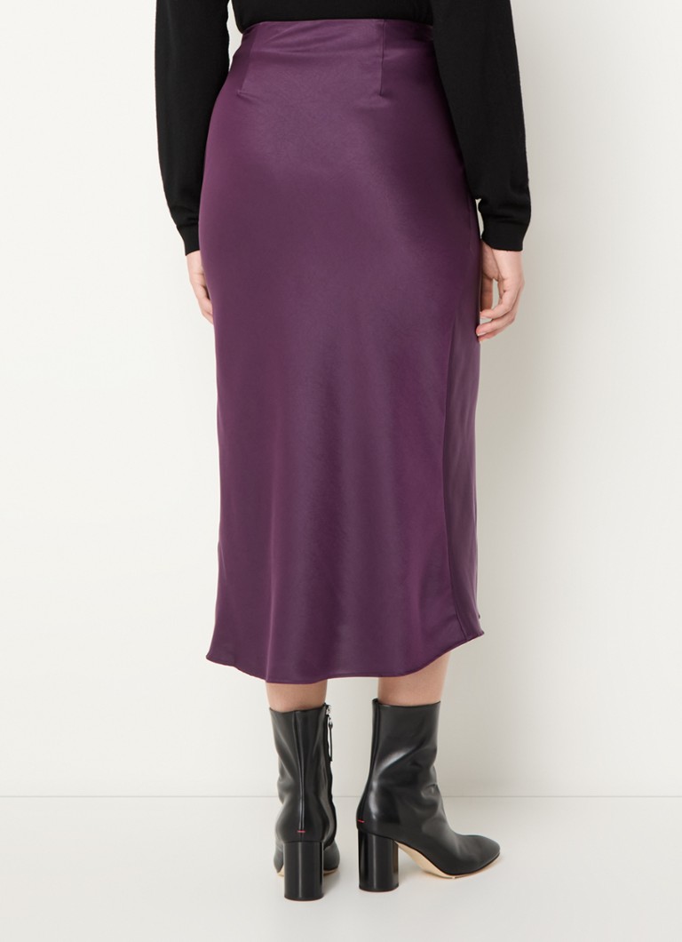 Fustă midi din satin Visos de la HUGO BOSS