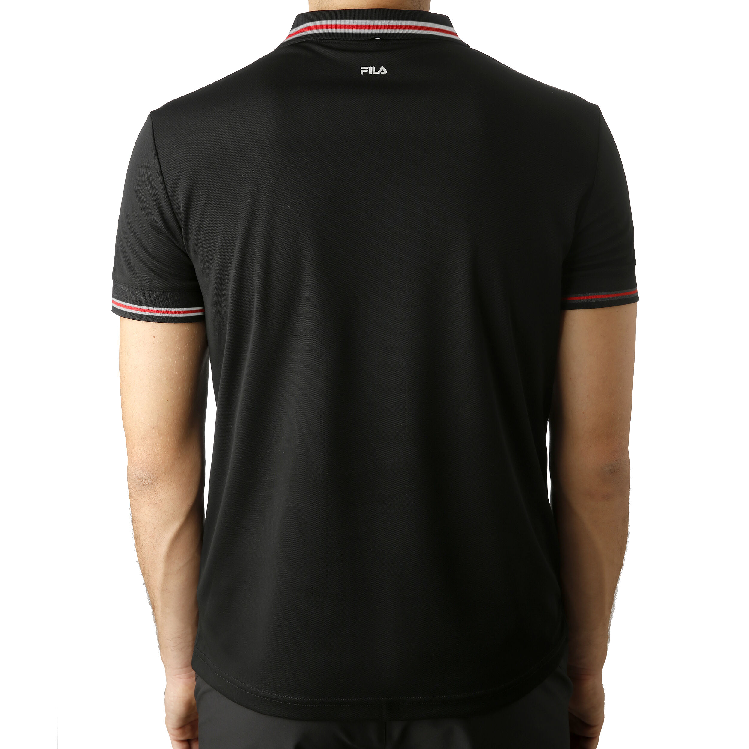 Piro Polo Herren - Schwarz, Rot