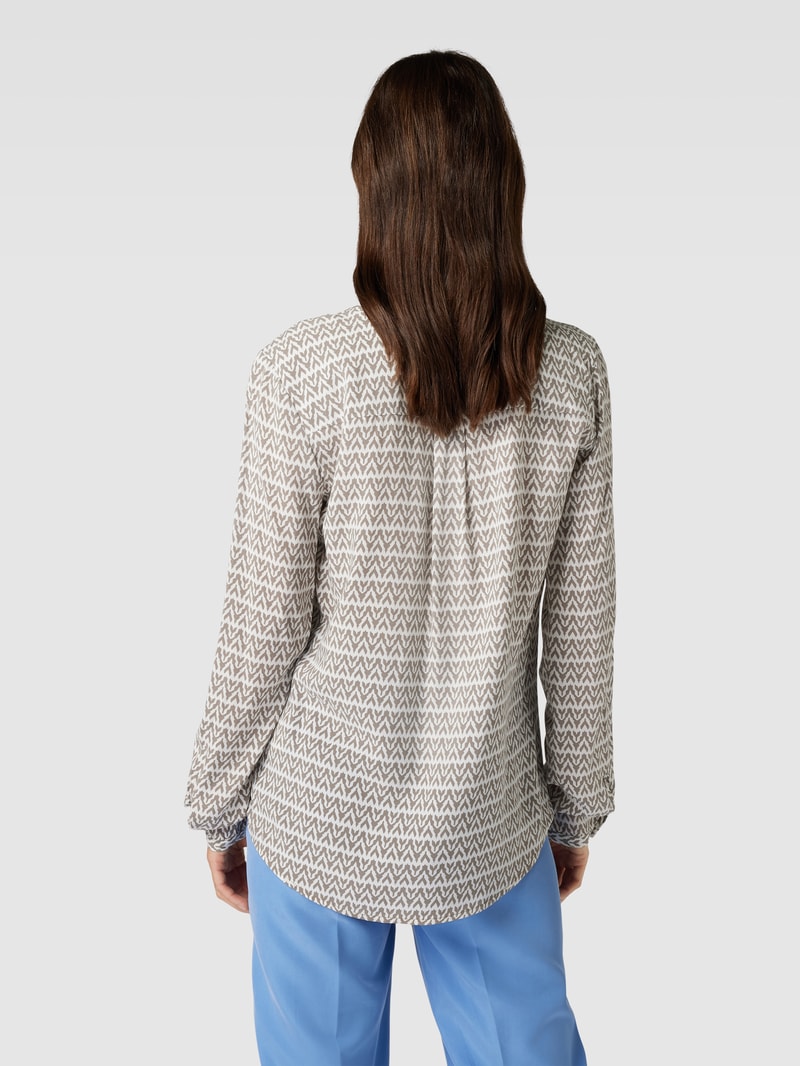 Bluse mit Allover-Muster in taupe