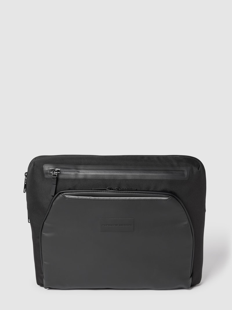 Laptoptasche mit Label-Detail Modell 'Urban Eco Messenger Bag' in schwarz