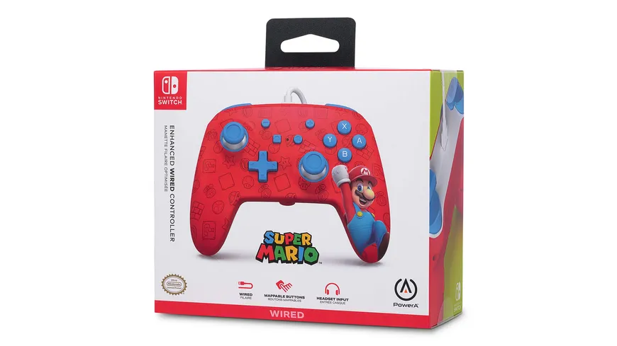 PowerA Enhanced Wired Controller für Nintendo Switch – Woo Hoo Mario