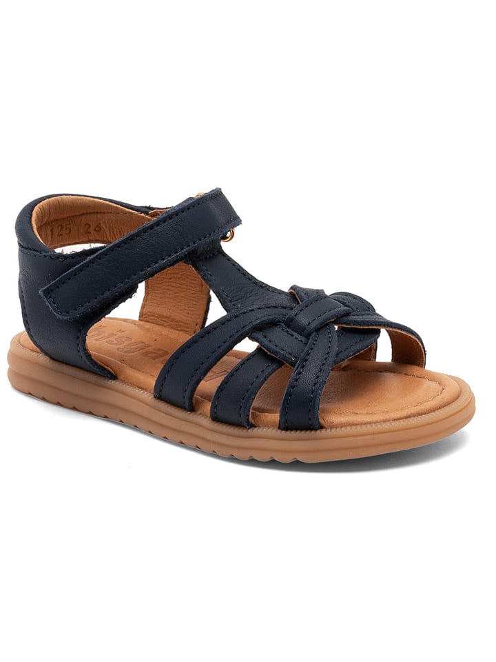 bisgaard Leder-Sandalen in Dunkelblau günstig kaufen