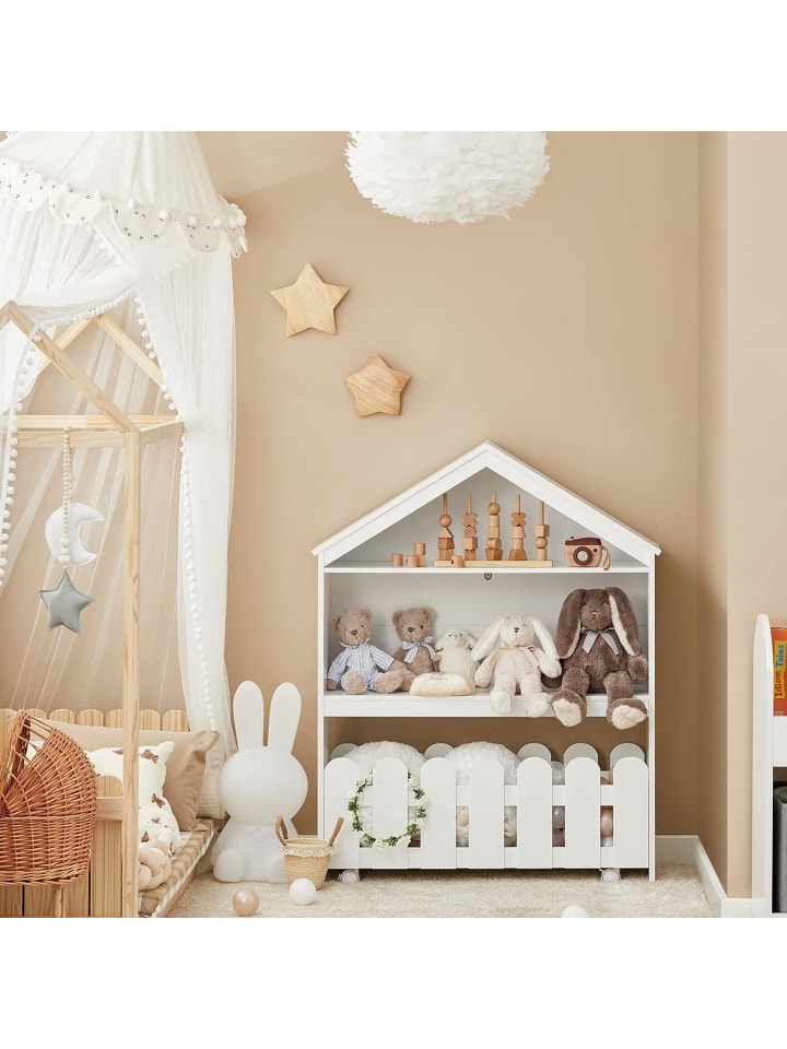 SoBuy Bücherregal in Weiß - (B)91 x (H)114 x (T)30cm günstig kaufen onesize