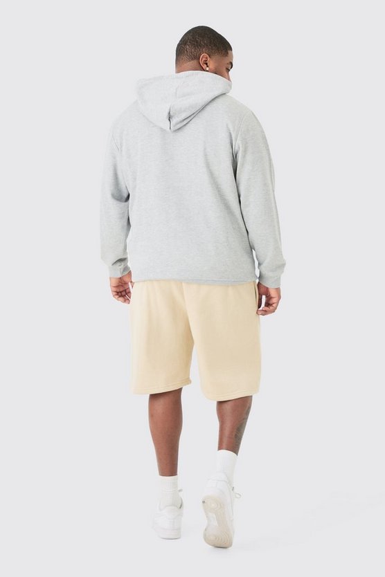 Plus Oversize Jersey-Shorts mit Print
