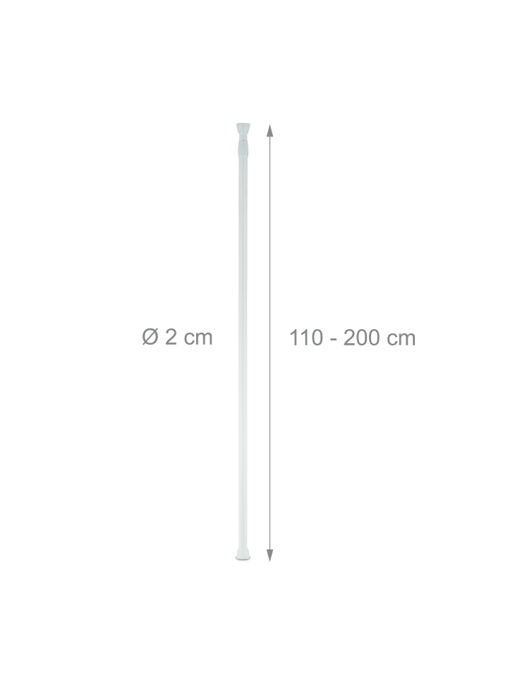 relaxdays Teleskopstange in Weiß - (L)110–200 cm günstig kaufen onesize