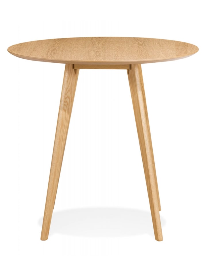 KADIMA DESIGN Runder Esstisch mit Eichenfurnier | Nordisches Design in Beige günstig kaufen onesize
