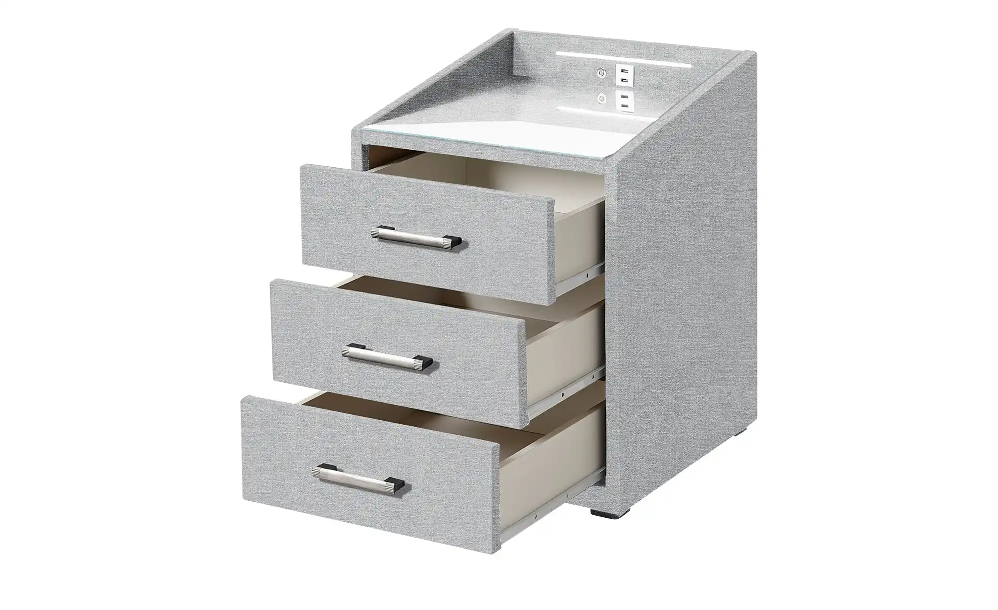 Kollektion Kraft Nachtkonsole mit LED-Beleuchtung und USB-Ladeanschlüssen