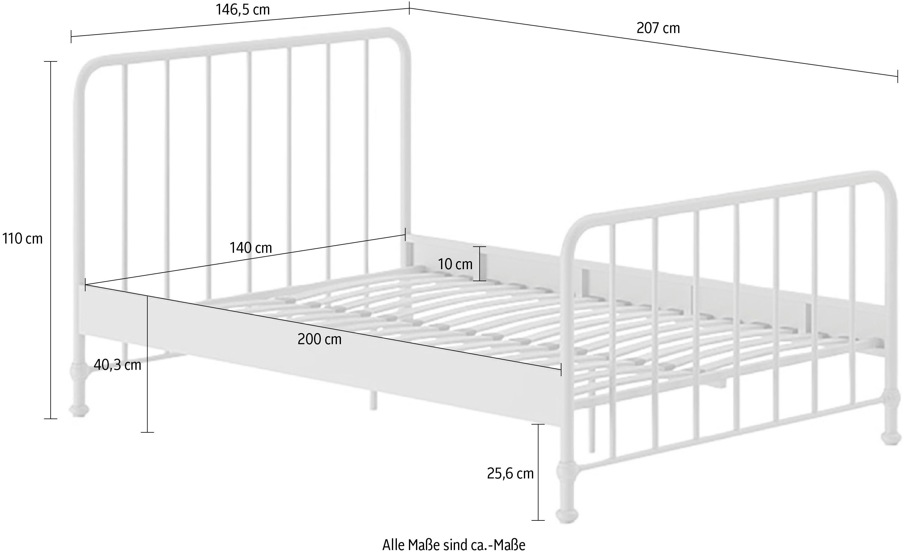 Vipack Metallbett Bronxx, aus Metall