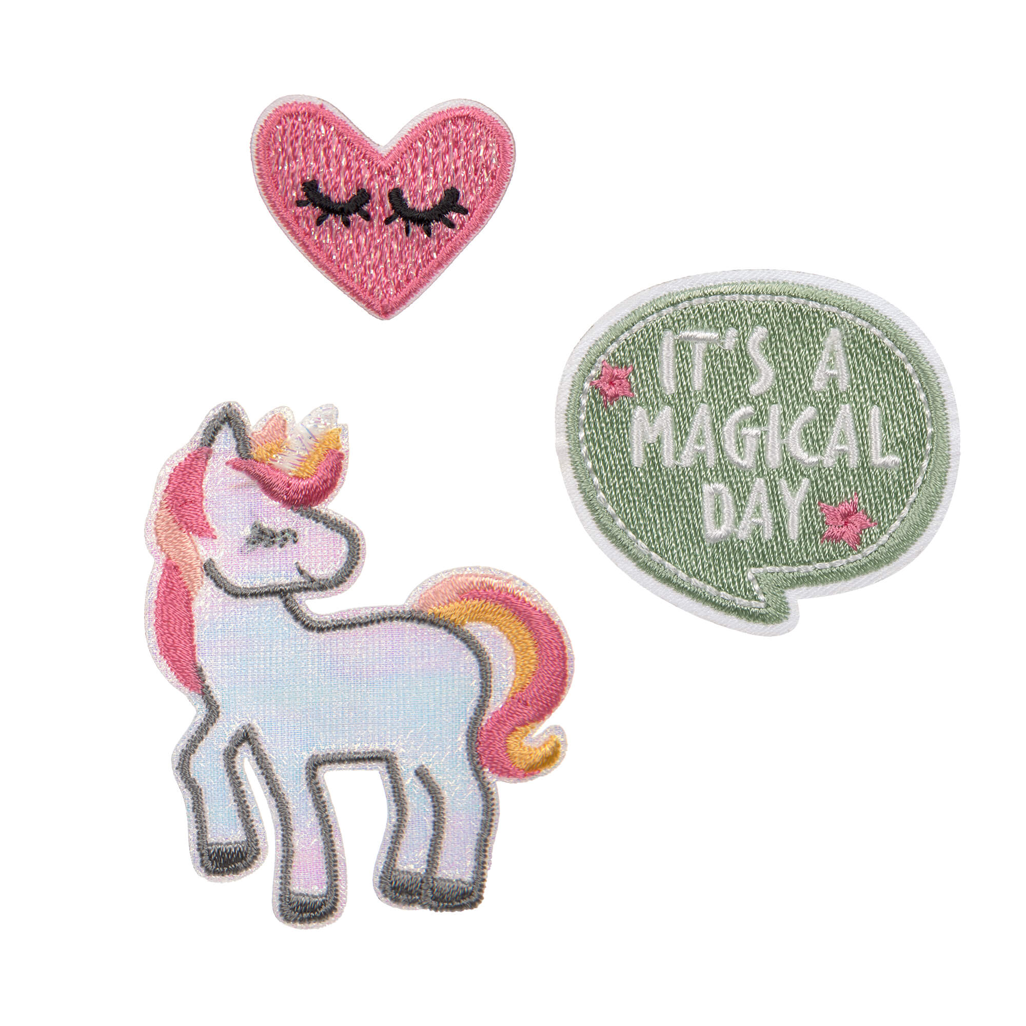Textil-Sticker (3 Stk) - Schul Set Unique, Einhorn