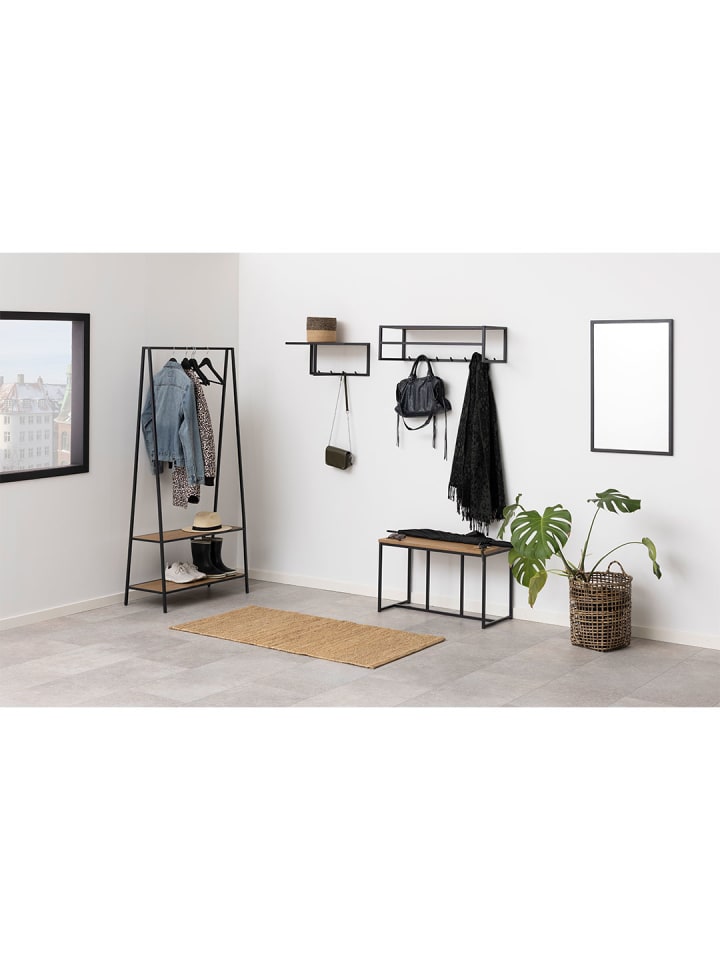 ebuy24 Garderobenständer Seaford Schwarz 77 x 37 cm günstig kaufen onesize