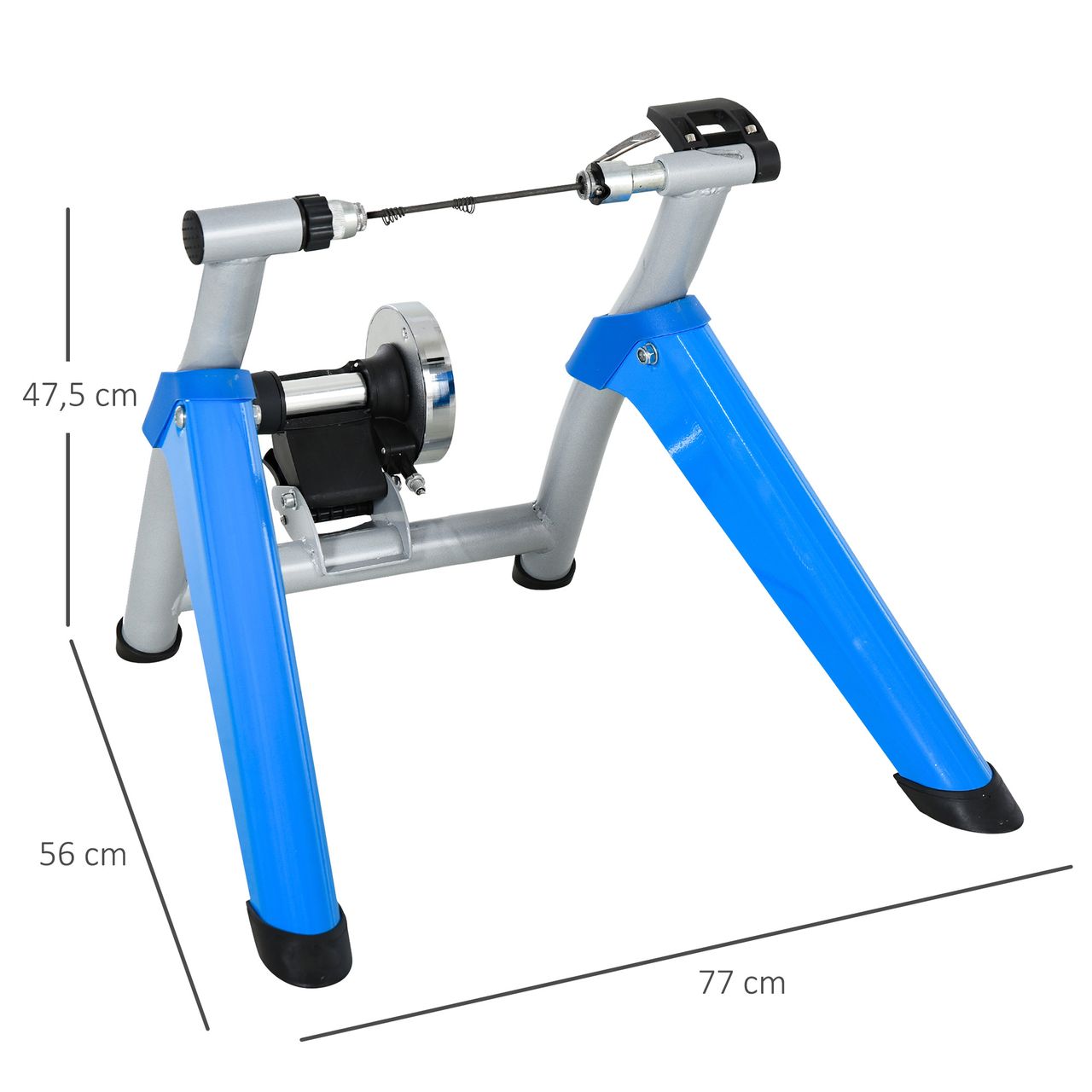 HOMCOM Rollentrainer Fahrradtrainer mit Magnetbremse für 650C, 700C/26