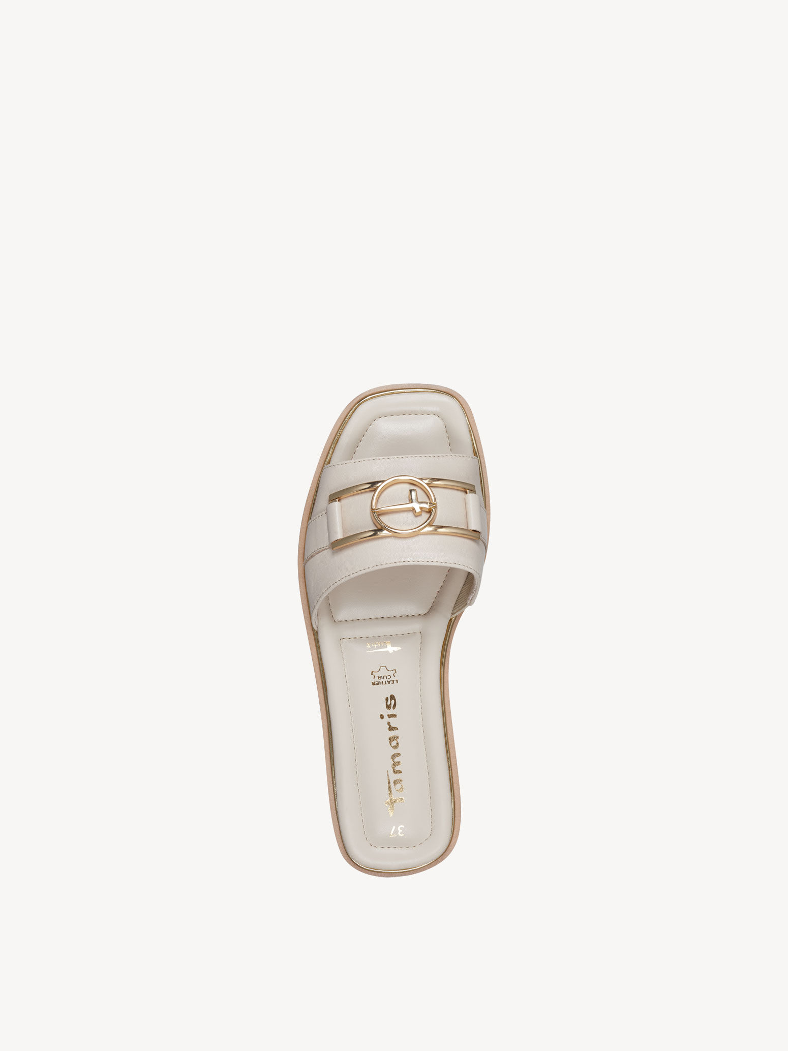 Mule en cuir - beige