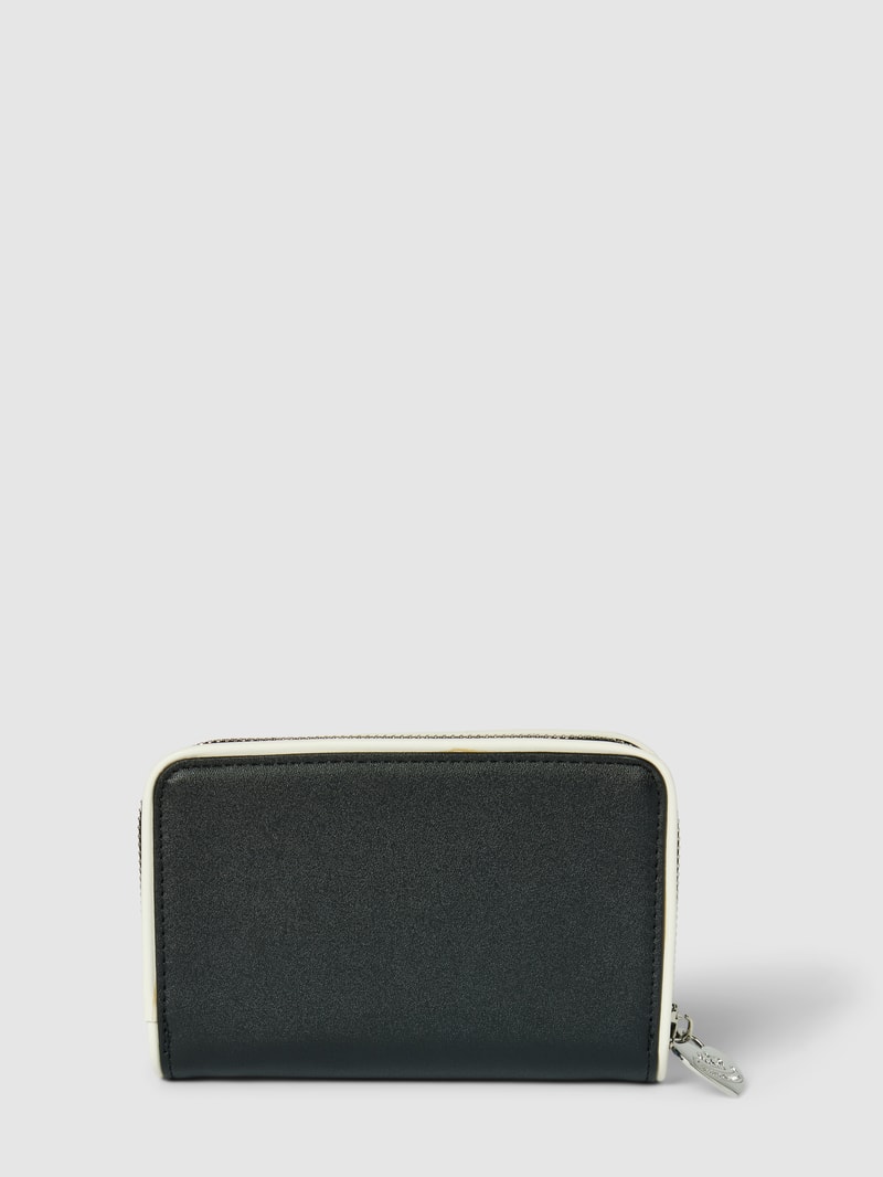 Portemonnaie mit Label-Details Modell 'HEATHER' in schwarz