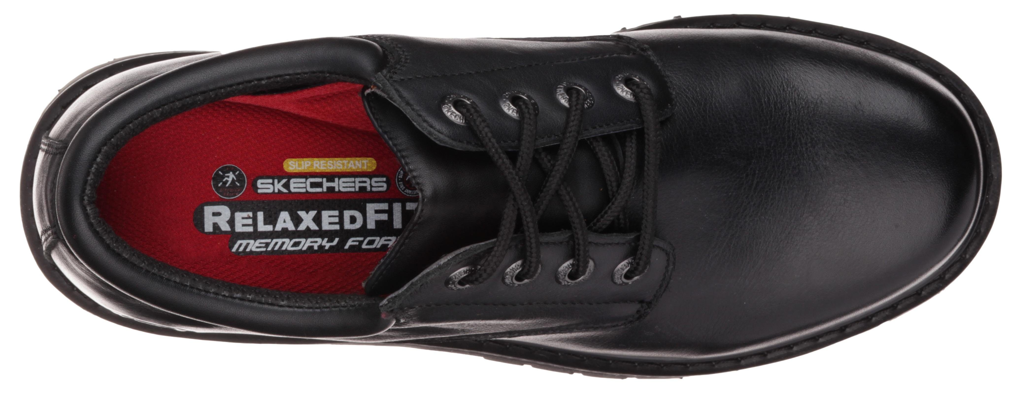 Skechers Cottonwood- Elks SR Schnürschuh Berufsschuh mit bequemer Memory Foam Funktion
