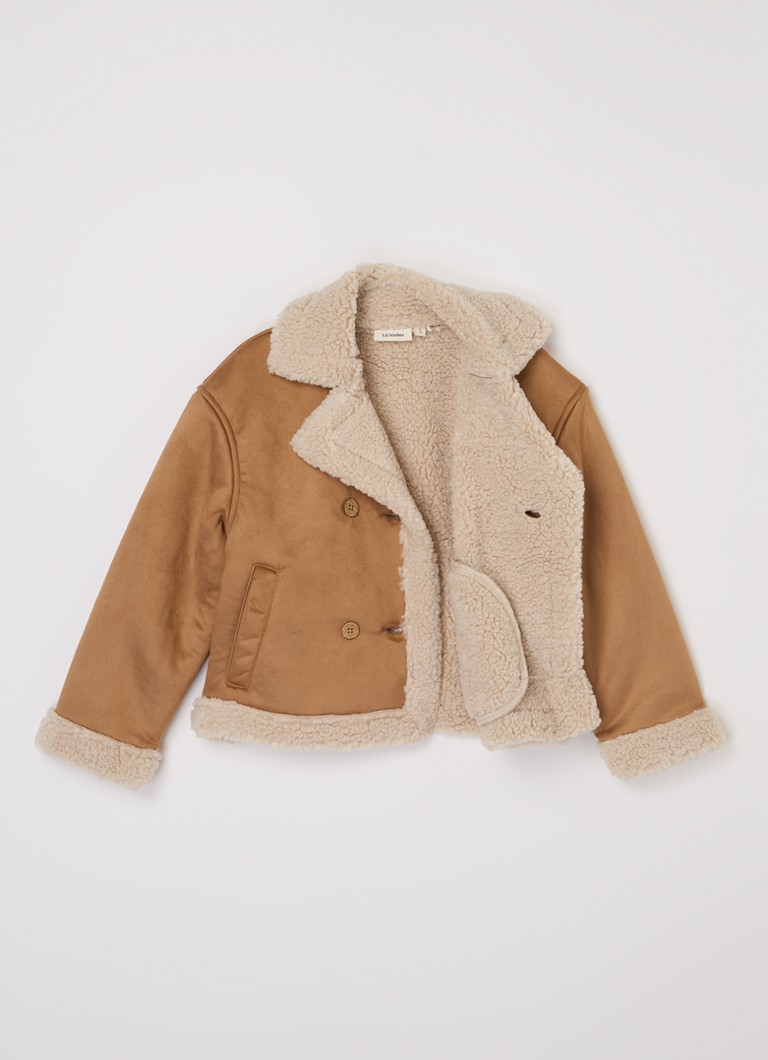Lil 'Atelier  NMNNolo oversized lammy coat met steekzakken