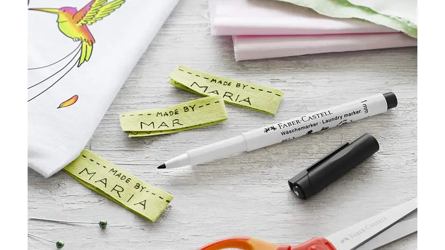 FABER-CASTELL Wäschemarker mit Rundspitze schwarz schwarz