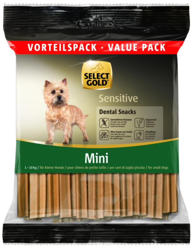 SELECT GOLD Snacks SELECT GOLD Sensitive Dental Snacks für kleine Hunde 294 g