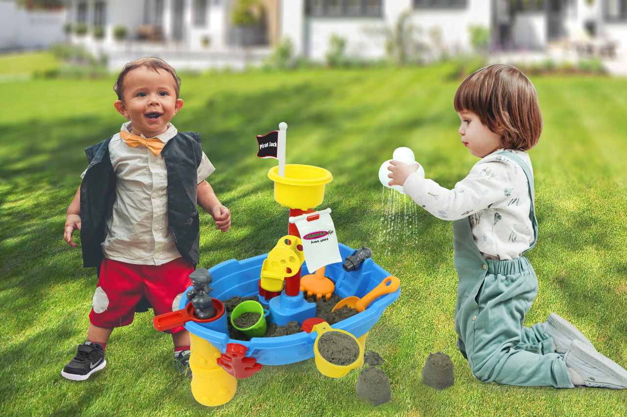 Jamara e.K. Sand- und Wasserspieltisch Pirat Jack 21 Teile
