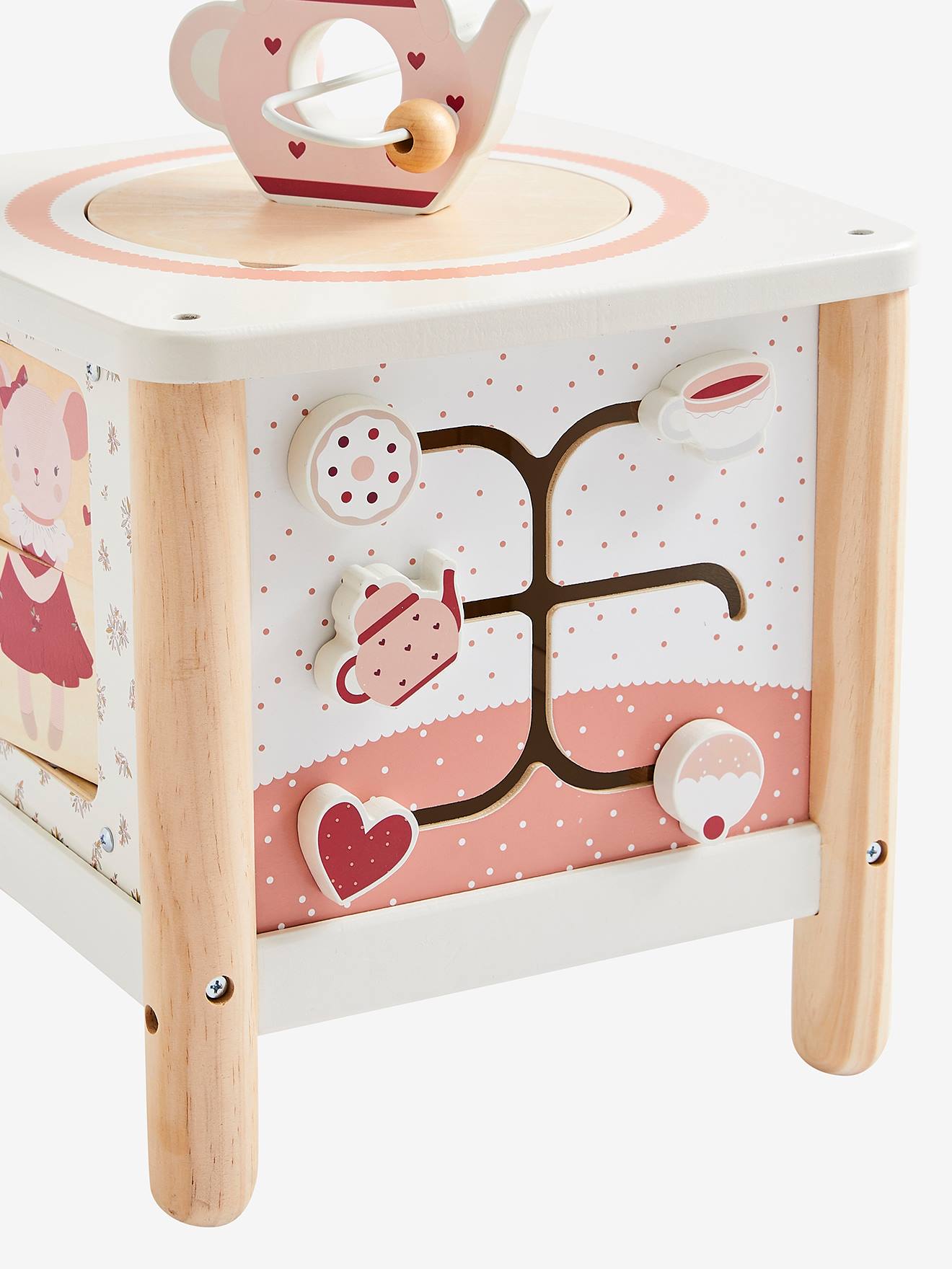 Grand cube d'activités GRENIER en bois FSC® blanc