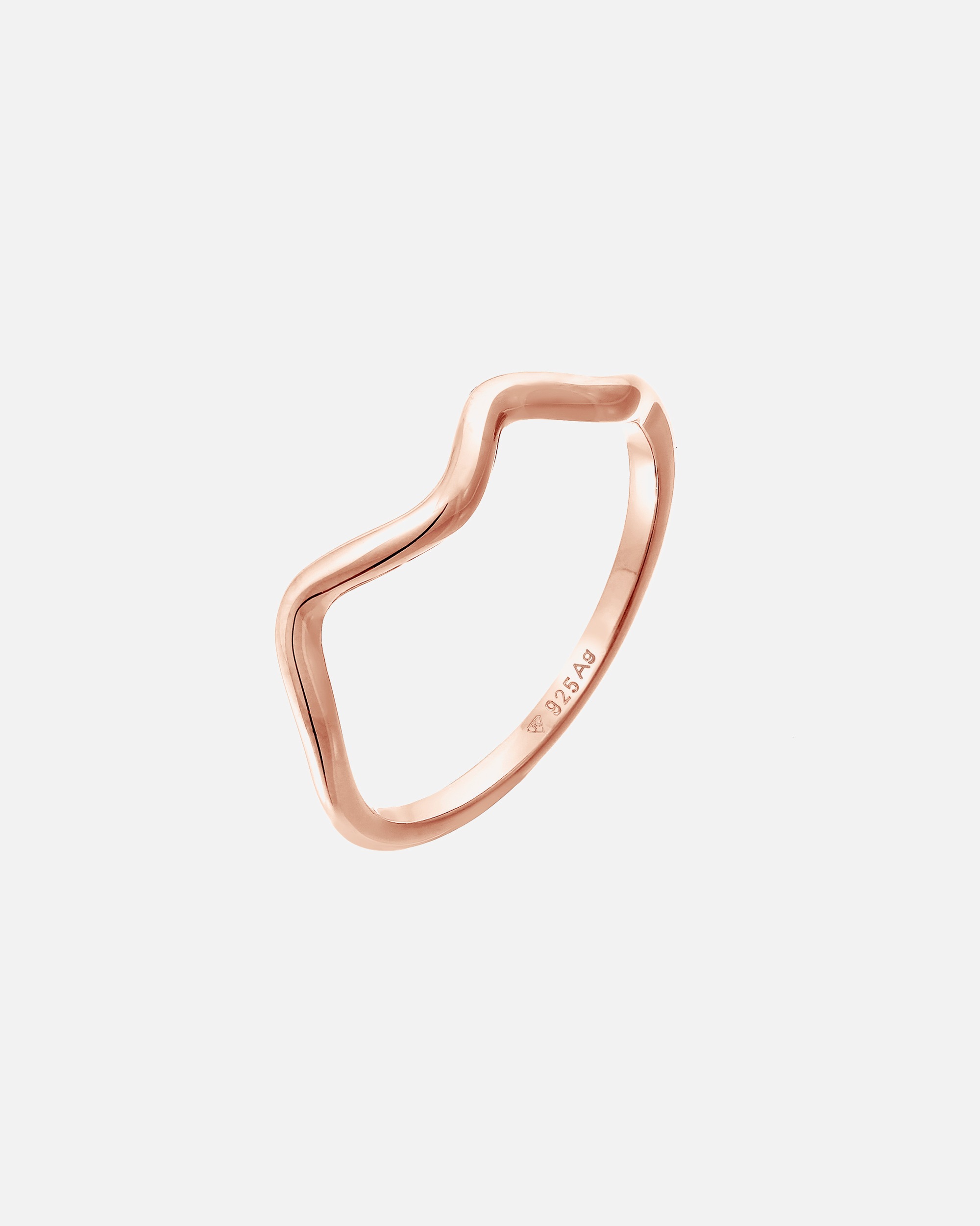 Bracelet Elli pour femme, orné d'un motif géométrique minimaliste en forme de vague, en argent sterling 925.