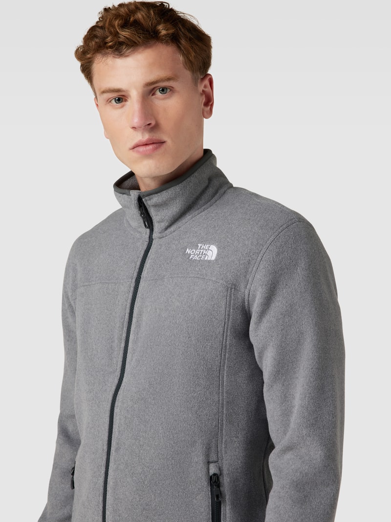 Fleecejacke mit Reißverschlusstaschen Modell '100 GLACIER' in silber