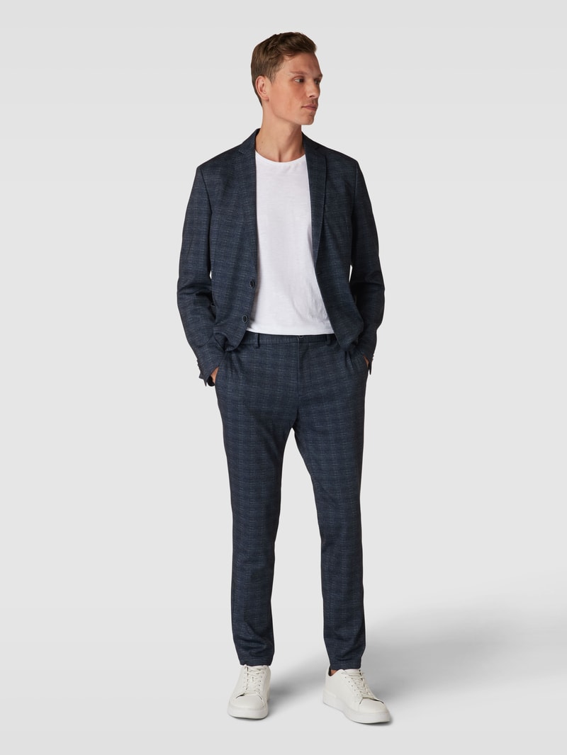 Stoffhose mit französischen Eingrifftaschen in marineblau