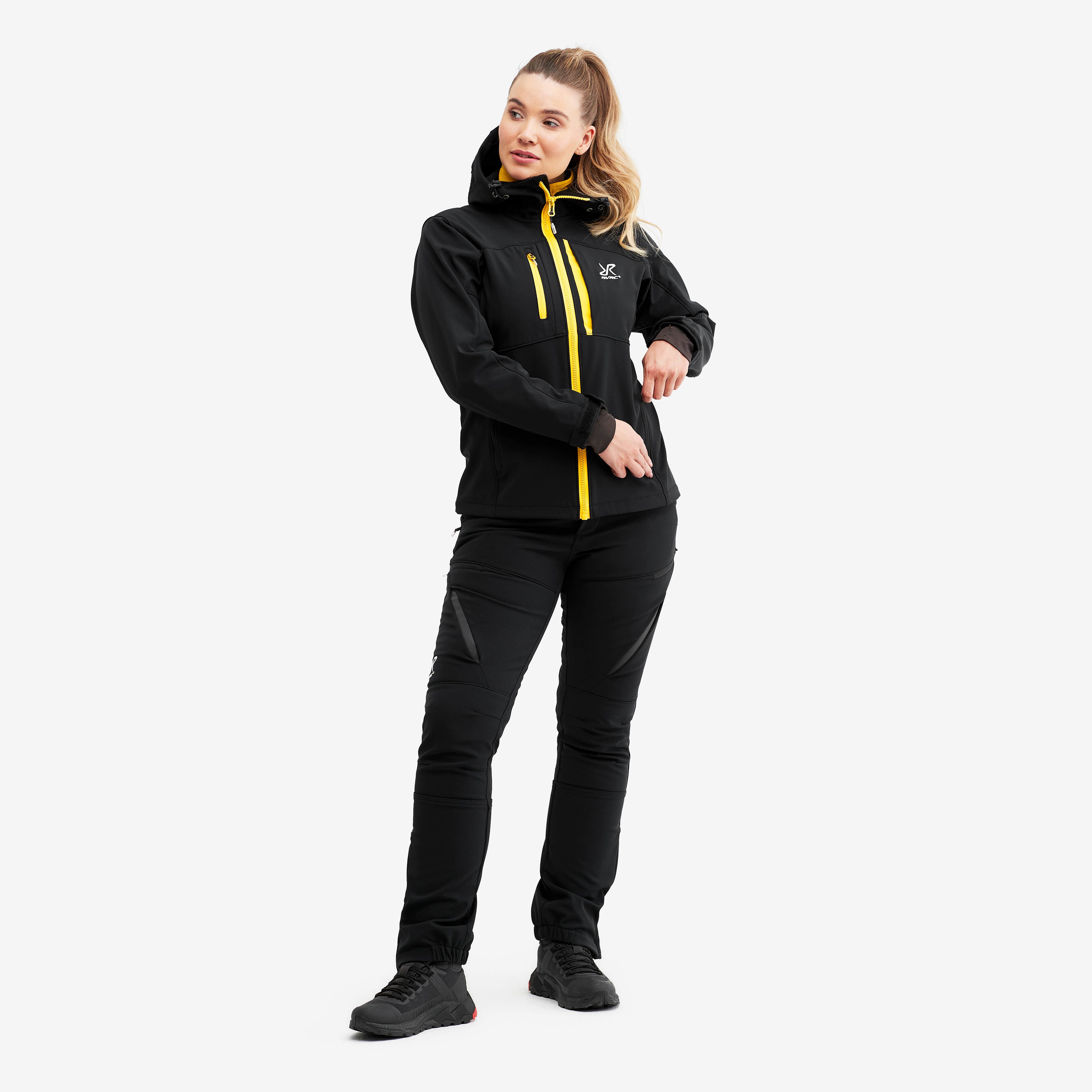 Hiball Jacket Femme Black/Yellow