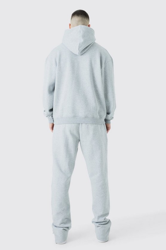 Tall kastiger Oversize Trainingsanzug mit Kapuze
