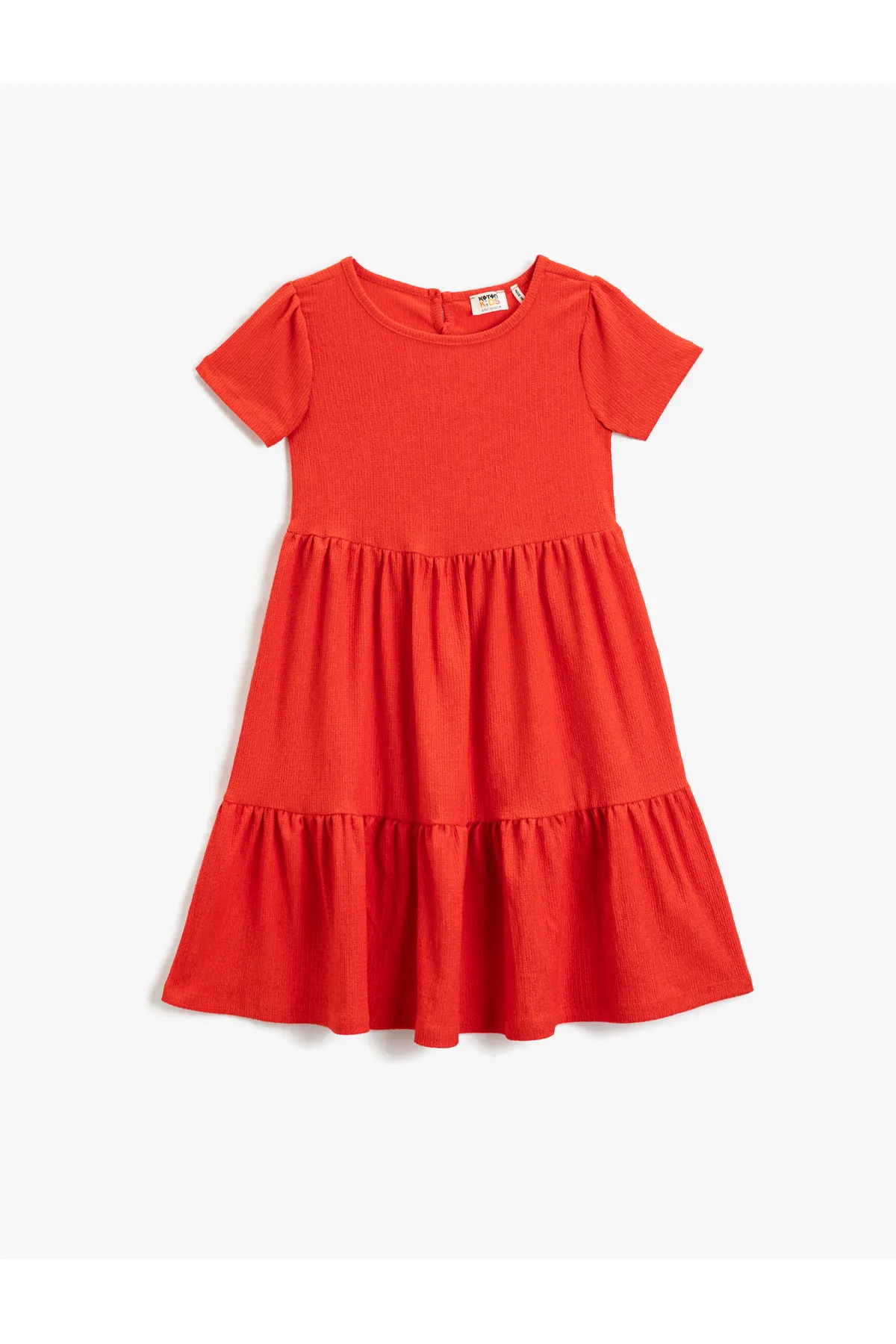 Koton  Kleid Basic Midi Kurzarm Rundhals gestuft