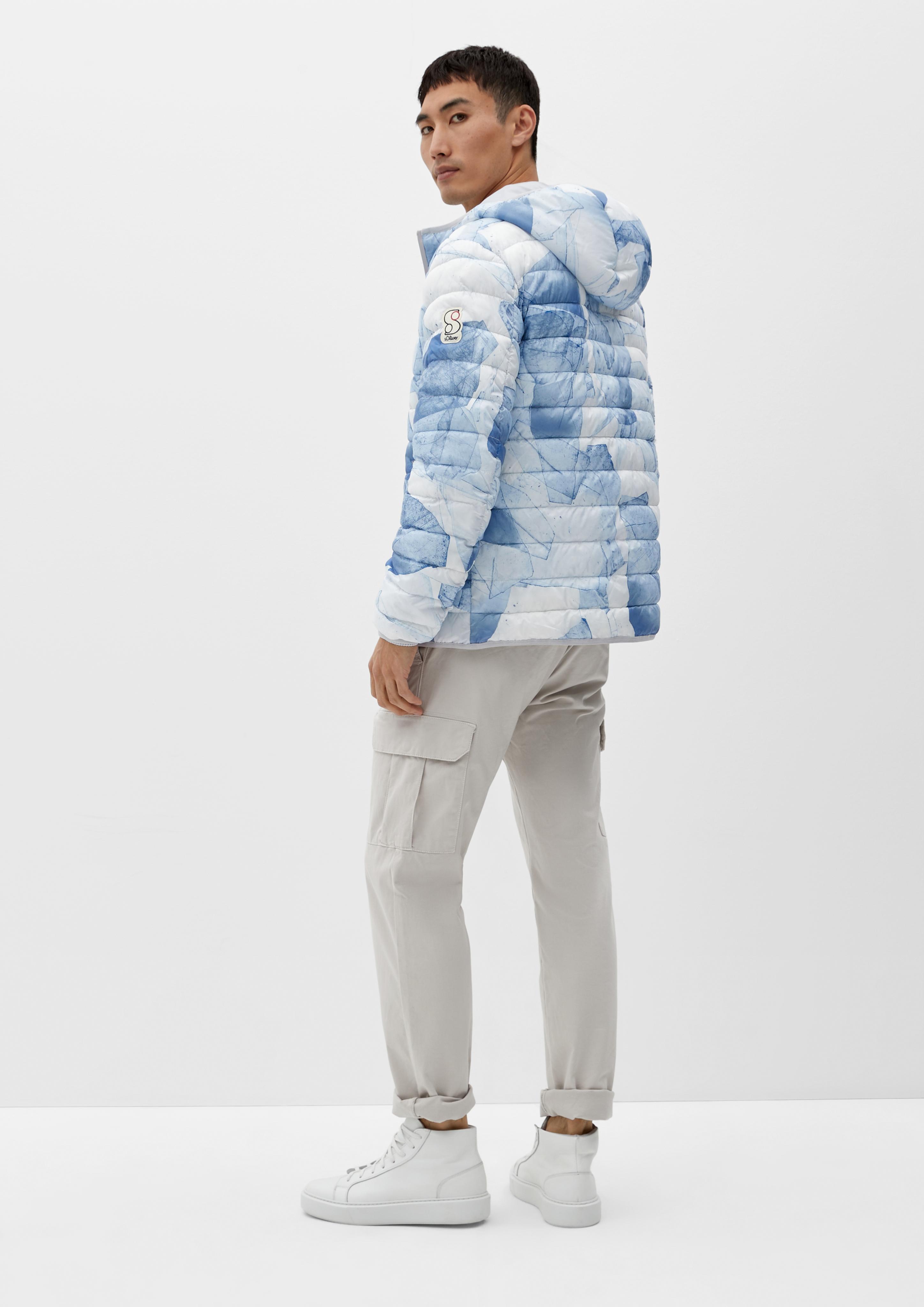 Kapuzenjacke mit Allover-Muster  2125985-01A1