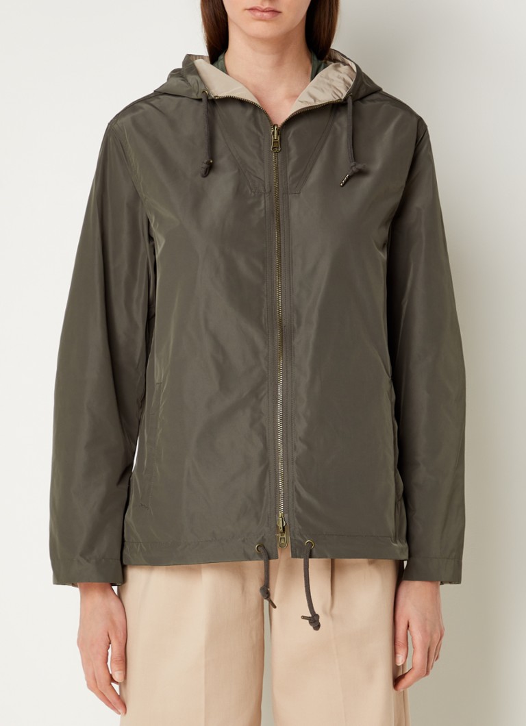 Gerard Darel Sarra reversible raincoat with hood and side pockets
