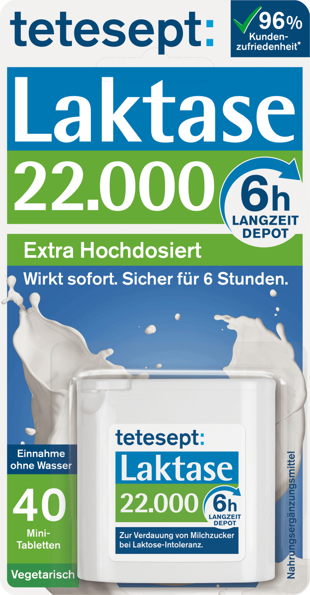 Laktase 22000 Mini Tabletten 40 St, 13,6 g