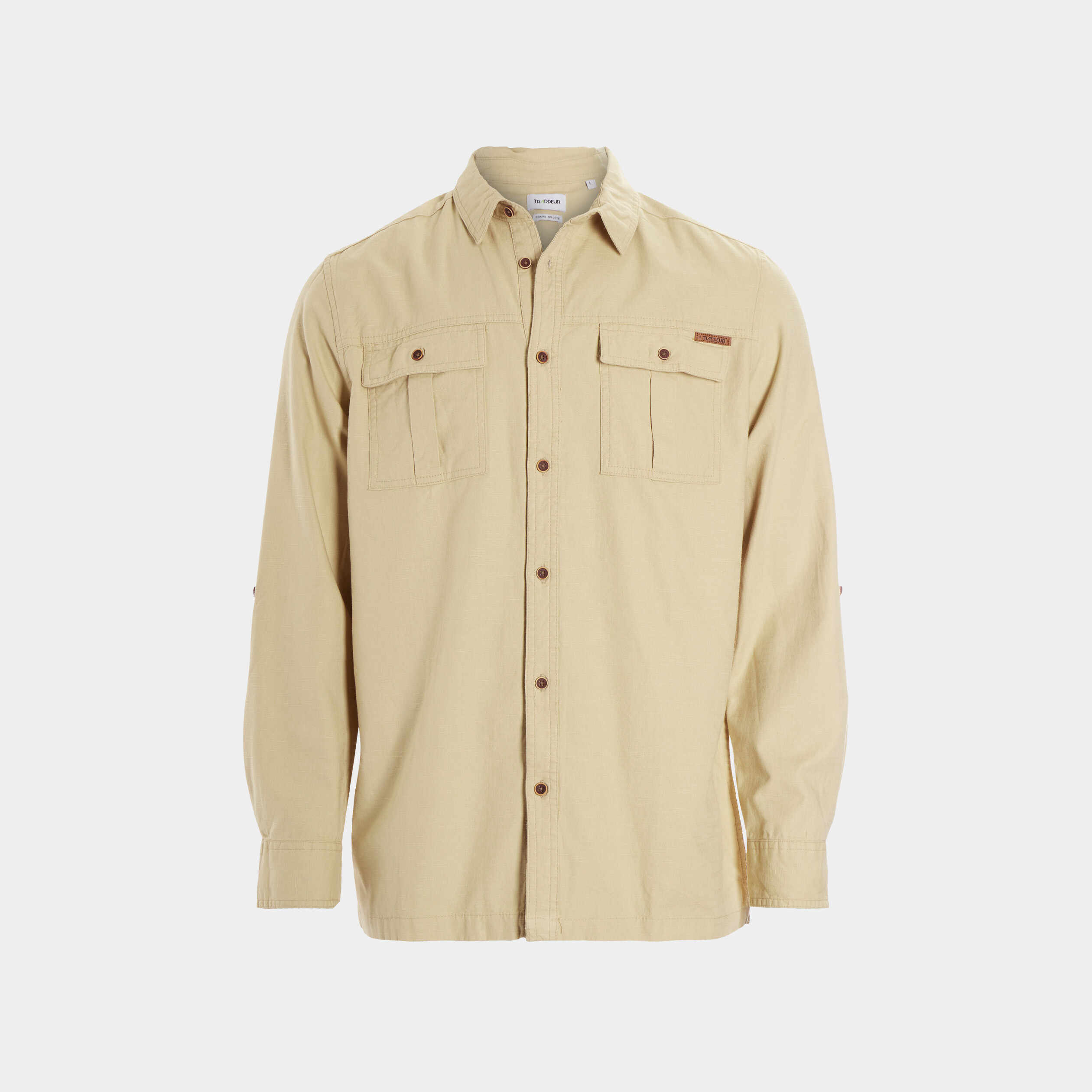 Chemise manches longues Trappeur beige homme | La Halle