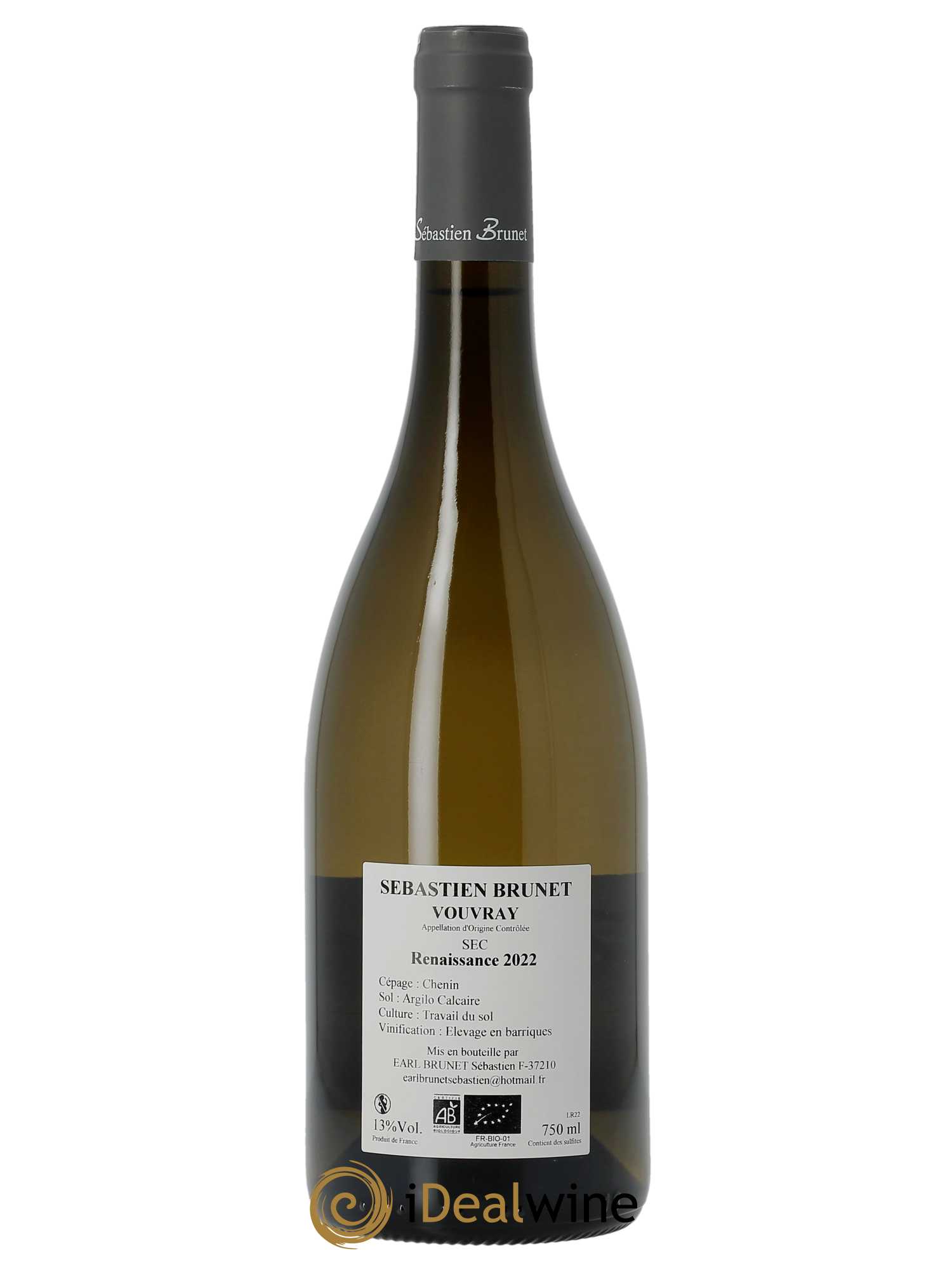 Vouvray Renaissance Sébastien Brunet  2022 - Lot de 1 Bouteille