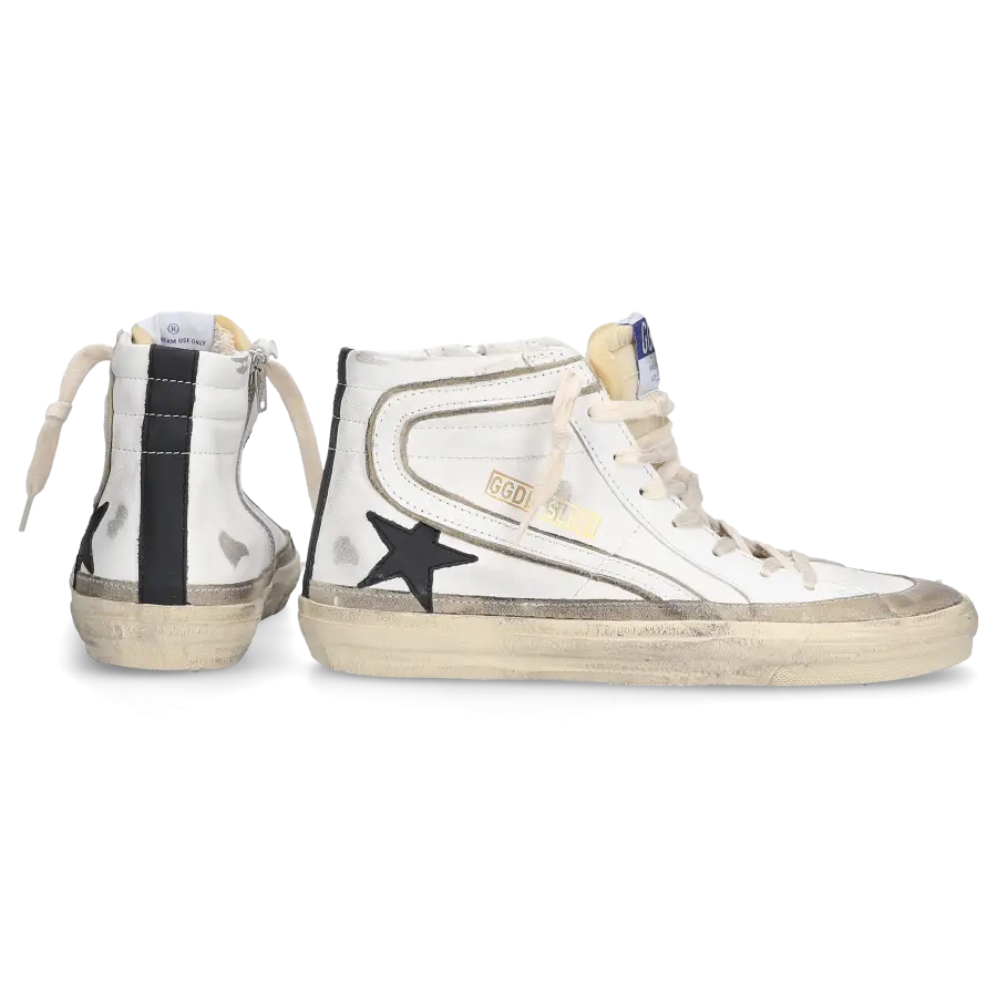 Golden Goose - Sneaker high SLIDE EDGE ARROUND Kalbsleder - weiß