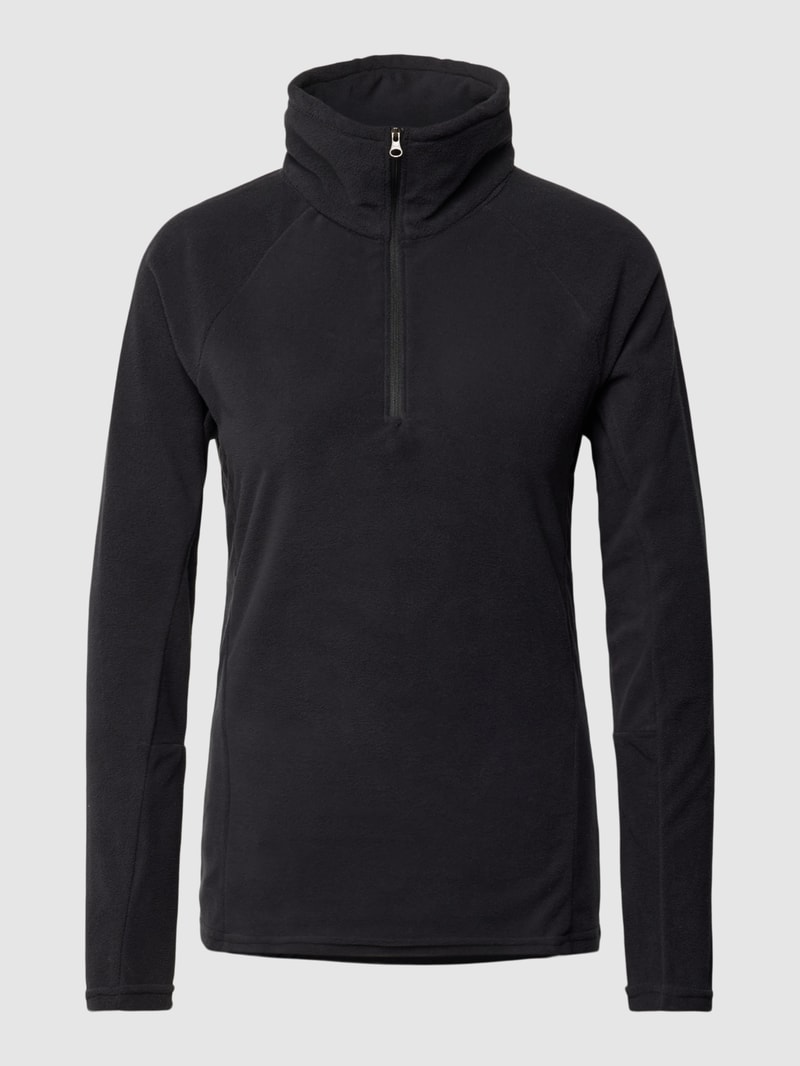 Sweatshirt aus Fleece mit Stehkragen Modell 'GLACIAL™ IV 1/2 ZIP' in schwarz