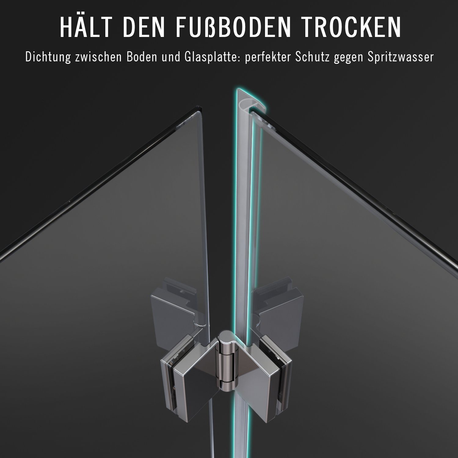 Boromal Badewannenfaltwand Duschwand für Badewanne 2-teilig Badewannenaufsatz Faltbar 100-120cm, Sicherheitsglas, Einscheibensicherheitsglas, 140cm Höhe, Badewannenfaltwand, 6mm ESG Glas