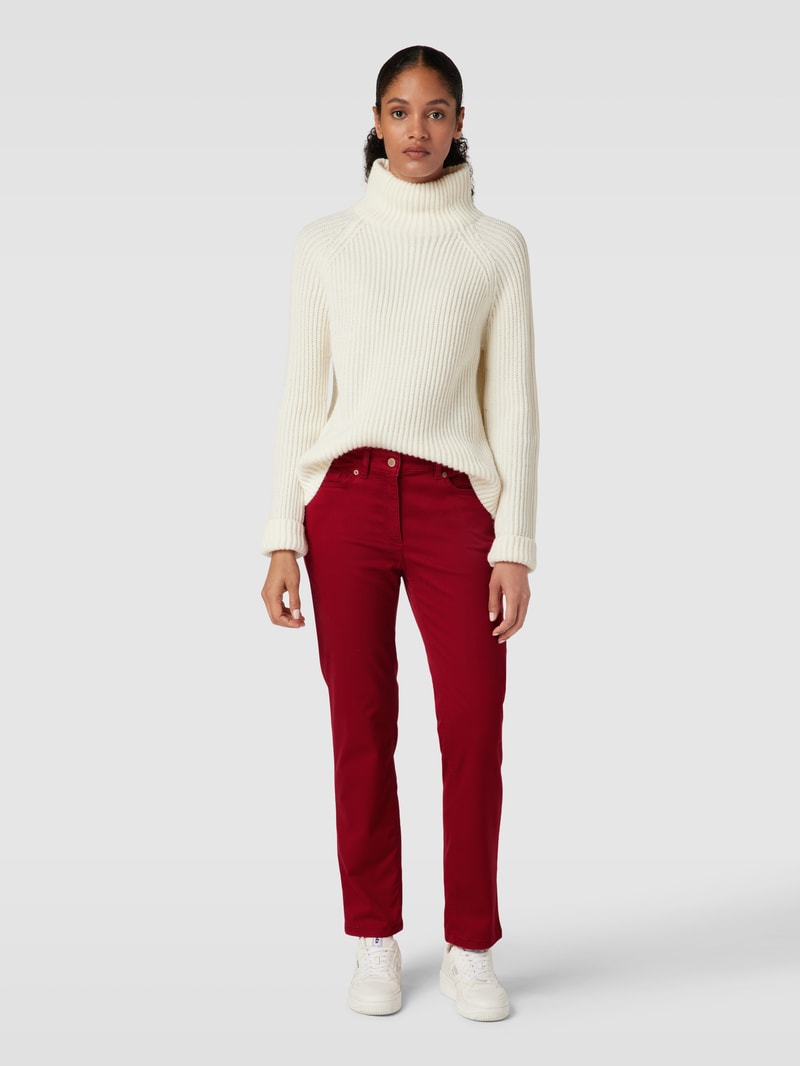 Comfort Fit Jeans im 5-Pocket-Design Modell 'GRETA' in rot