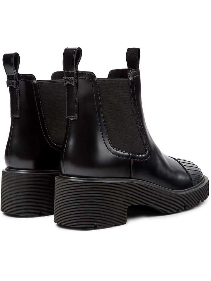 Camper Leder-Chelsea-Boots in Schwarz günstig kaufen