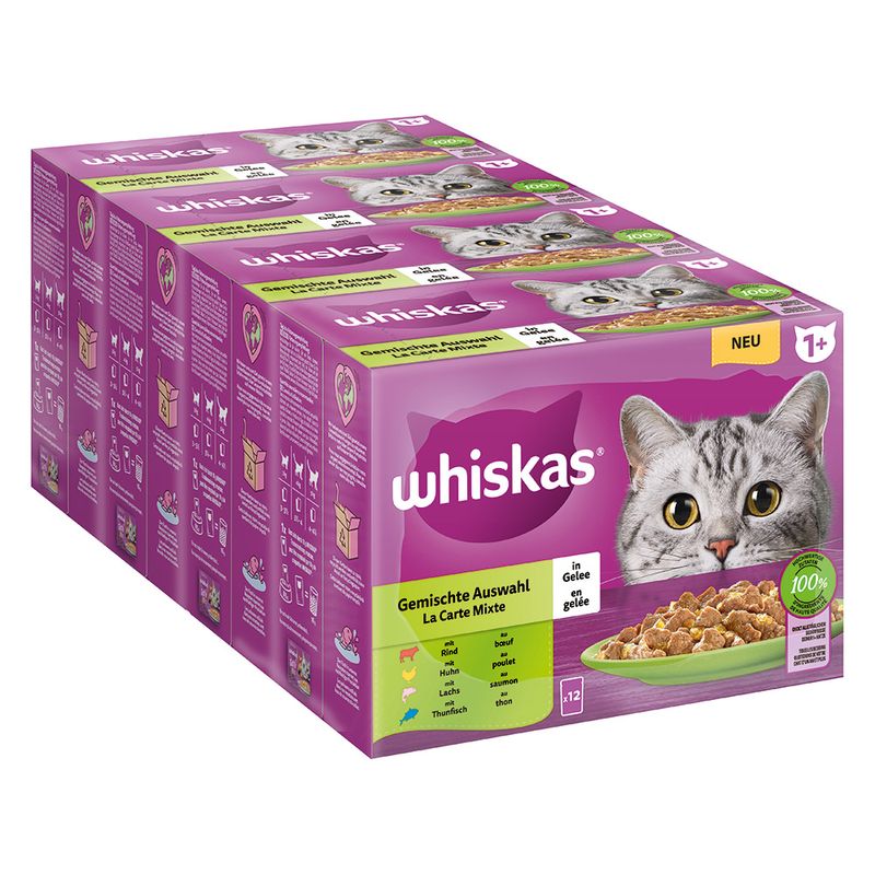 Jumbopack Whiskas 1+ Adult Frischebeutel 144 x 85 g