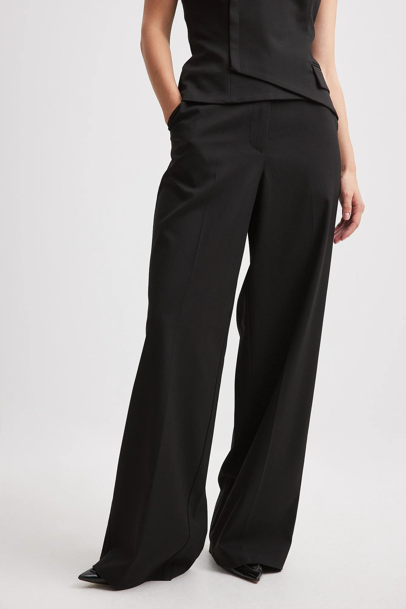 Anzughose mit mittlerer Taille