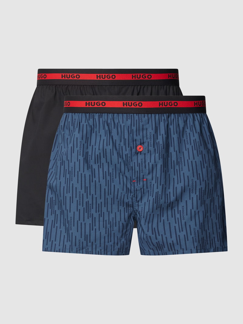 Boxershorts mit elastischem Bund im 2er-Pack in marineblau