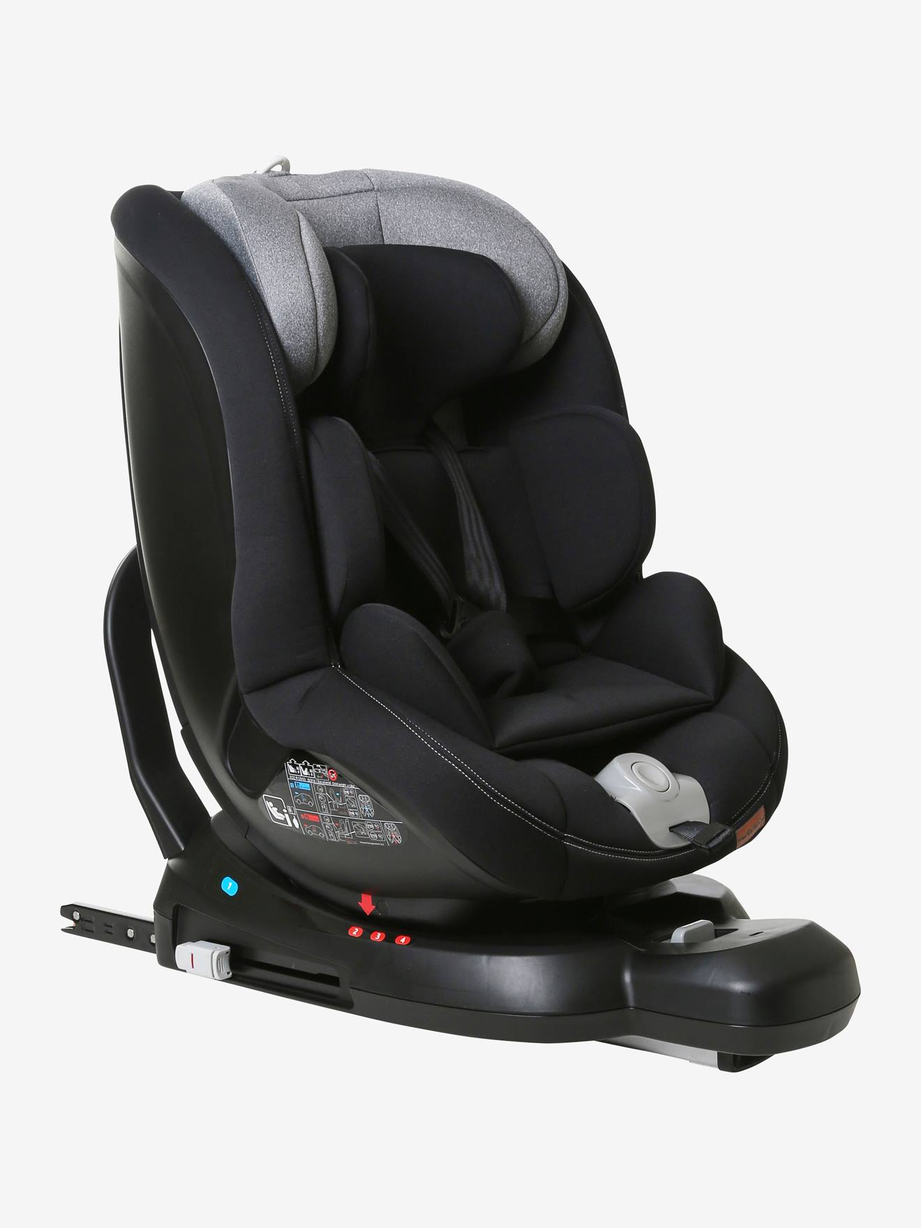 Vertbaudet Drehbarer i-Size-Kindersitz SPIRO, 40-105 cm bzw. Gr. 0+/1 - pack schwarz